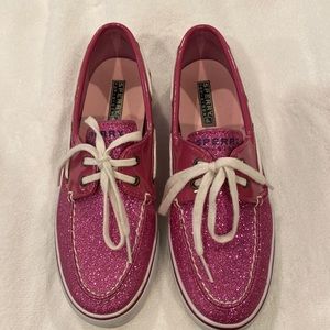 Sperry Top-Siders Glitter Women Sz 8 M Pink Deck Boat Shoe 9778556 Sparkle